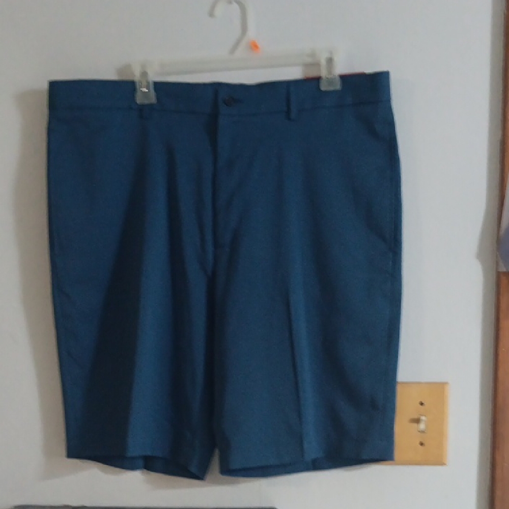 Men's Flat Front Teal Dress Shorts